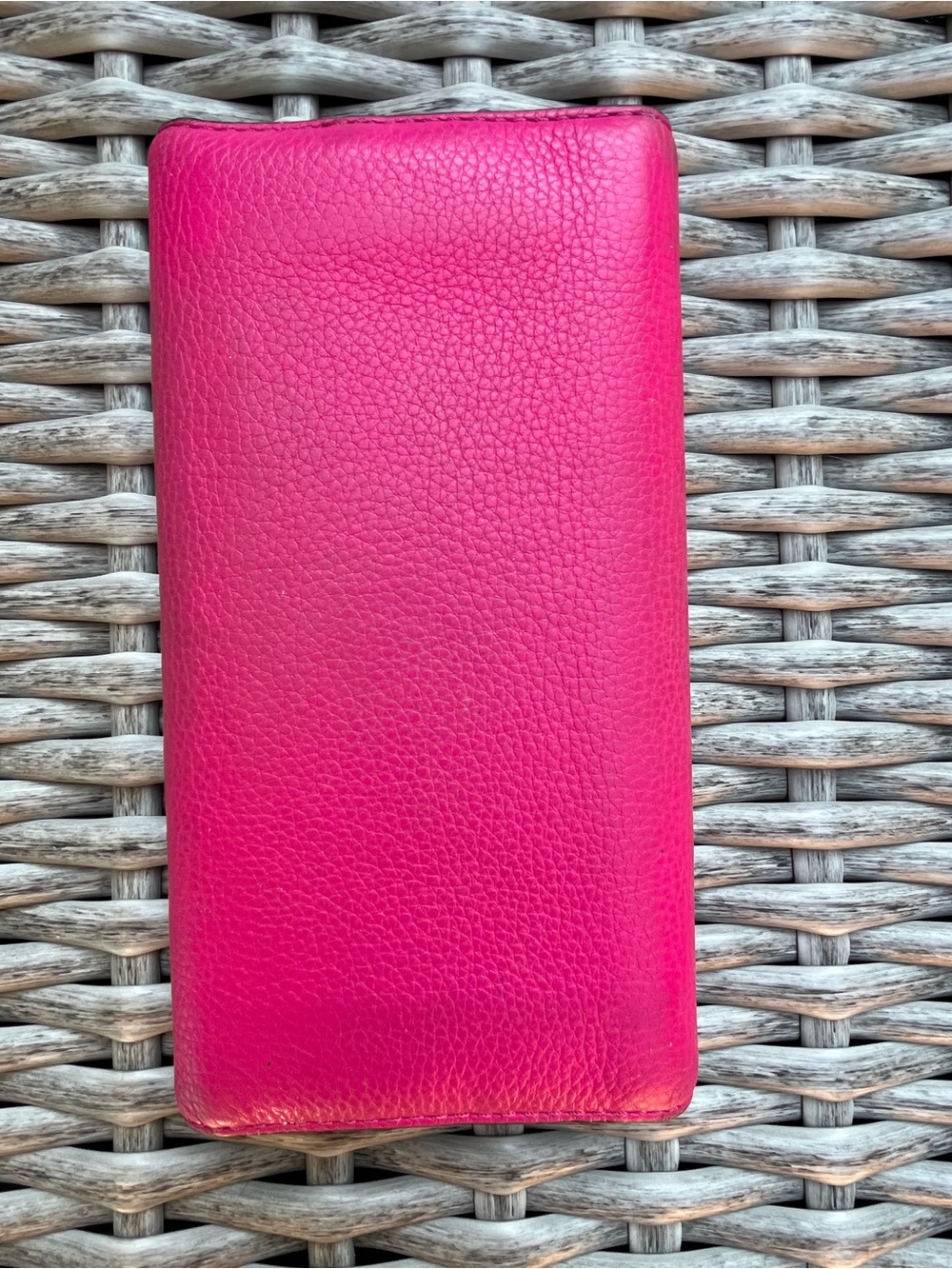 Michael Kors Hot Pink Pebbled Leather Wallet with Gold Logo - Picture 2 of 5